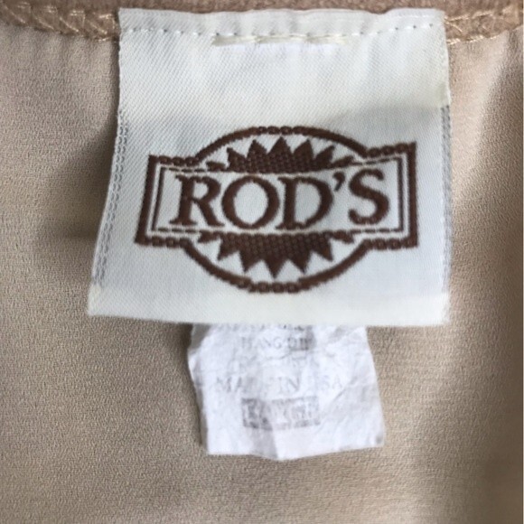 Vintage Rods Western Tan Faux Suede Front Sweater Knit Sleeves Top Women Large - Picture 5 of 10